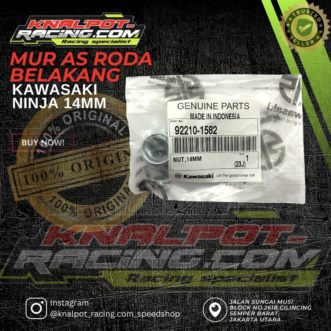 MUR AS RODA BELAKANG KAWASAKI NINJA 14MM
